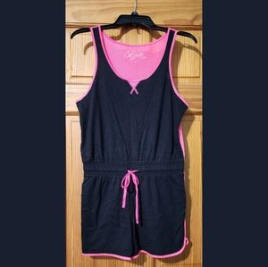 Romper City Streets Women's Size Medium Black and Pink